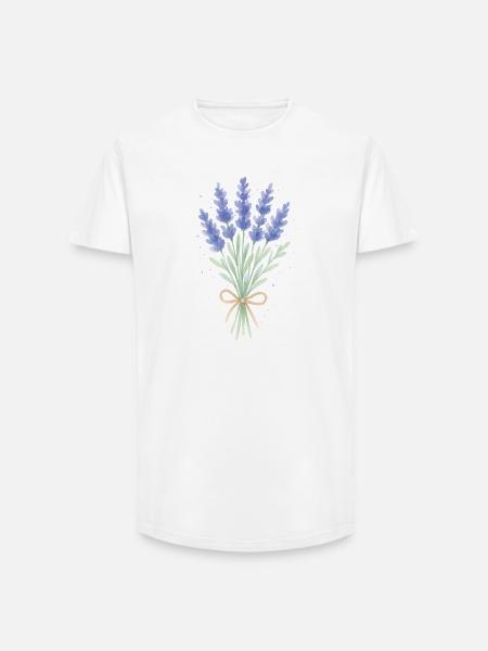 Lavender bouquet - Long Fit Men's T-Shirt - white