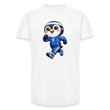 Cool penguin jogging marathon running sport - Long Fit Men's T-Shirt - white - Front - AI Model Male 185 light (185cm)