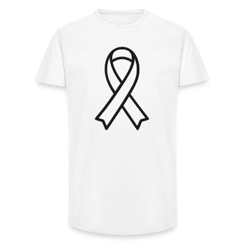 Cancer ribbon - Long Fit Men's T-Shirt - white - Front - AI Model Male 185 light (185cm)