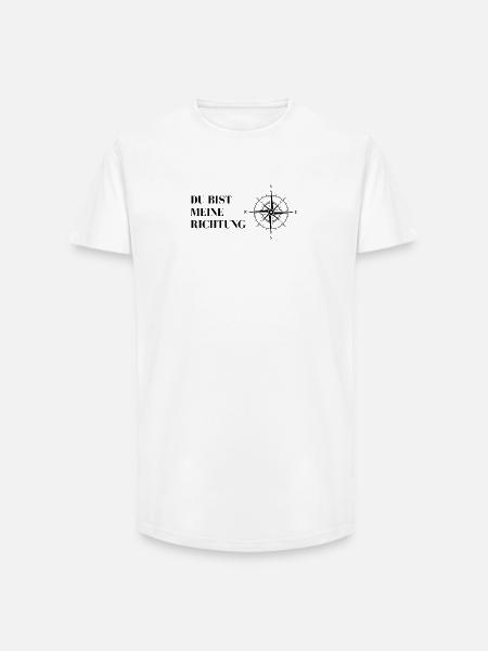Du bist meine Richtung - Long Fit Männer T-Shirt - Weiß