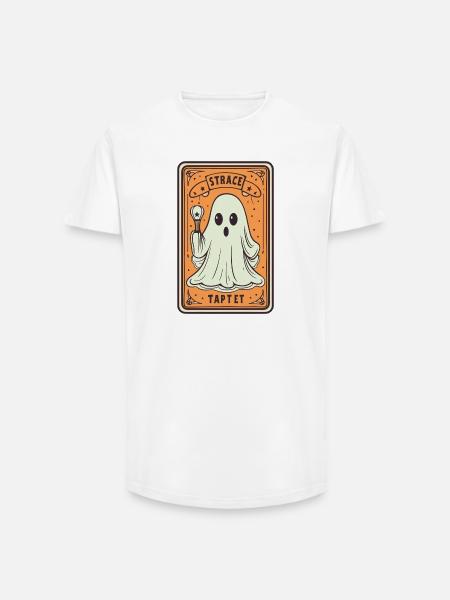 Tarot Card Ghost with Stick - Long Fit Men's T-Shirt - white