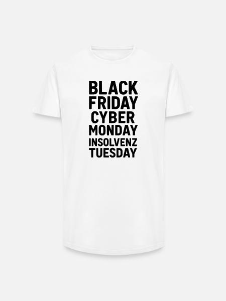 Black Friday Funny Saying Bankruptcy - Long Fit Men's T-Shirt - white