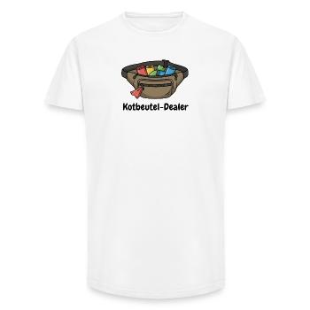 Poop Bag Dealer - Long Fit Men's T-Shirt - white - Front - AI Model Male 185 light (185cm)