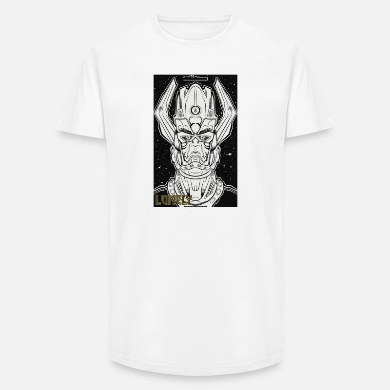 Lonely - Long Fit Männer T-Shirt - Weiß