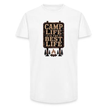 Das Camp-Leben ist das beste Leben - Long Fit Männer T-Shirt - Weiß - Vorne - AI Model Male 185 light (185cm)