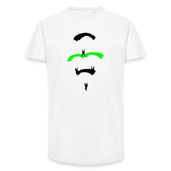 Diamant Parachute - T-shirt coupe longue homme - blanc - Devant - AI Model Male 185 light (185cm)