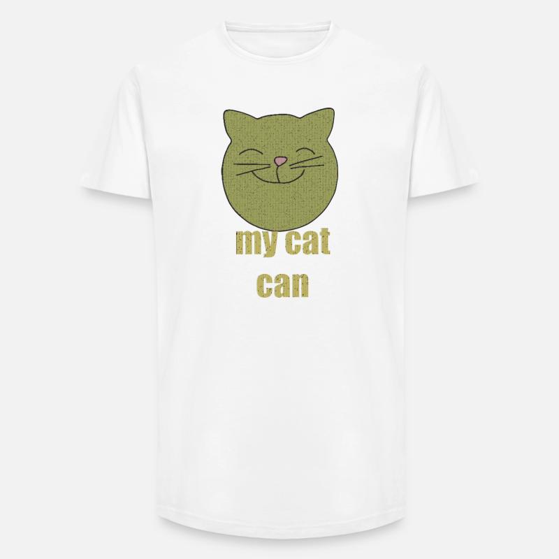 my cat can - Long Fit Männer T-Shirt - Weiß