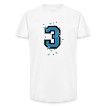 Nummer Eins 1 - Long Fit Männer T-Shirt - Weiß - Vorne - AI Model Male 185 light (185cm)