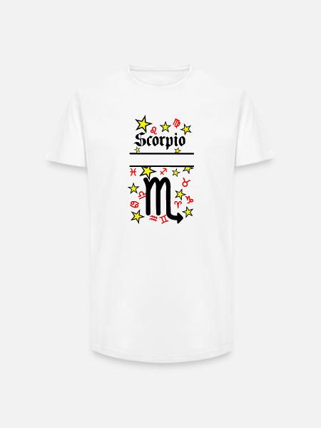 Skorpion Sternzeichen Skorpion - Long Fit Männer T-Shirt - Weiß