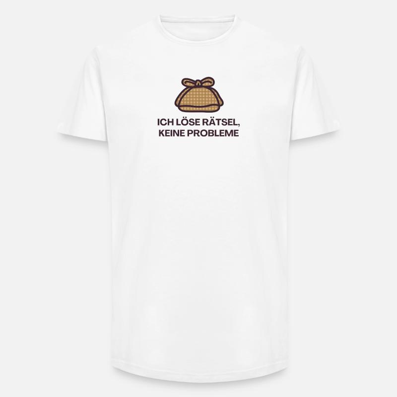 I solve puzzles, no problems - Long Fit Men's T-Shirt - white