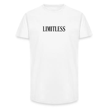 Unbegrenzt fette Serifenaussage - Long Fit Männer T-Shirt - Weiß - Vorne - AI Model Male 185 light (185cm)