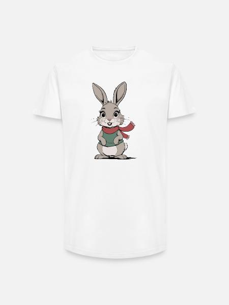 Lapin mignon - T-shirt coupe longue homme - blanc