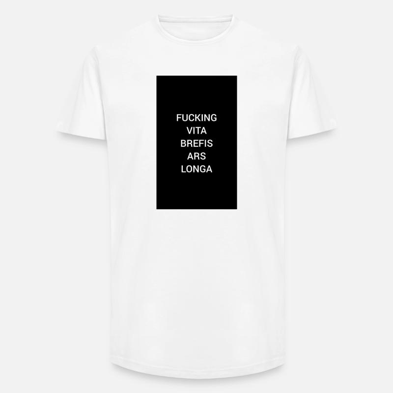 Fuckingvitabrefisarslonga  - Long Fit Männer T-Shirt - Weiß