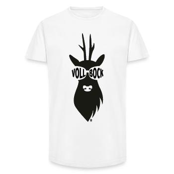 Roe deer buck with sunglasses - black - Long Fit Men's T-Shirt - white - Front - AI Model Male 185 light (185cm)