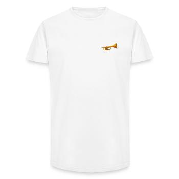 Trumpet - Long Fit Men's T-Shirt - white - Front - AI Model Male 185 light (185cm)