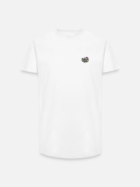 Christmas raccoon with fairy lights - Long Fit Men's T-Shirt - white