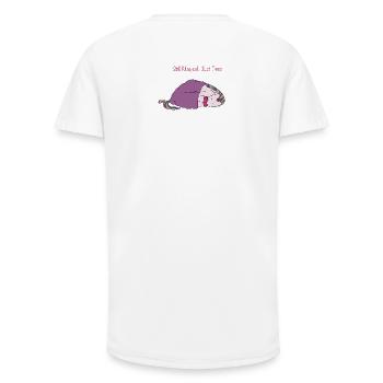 Toujours magique, juste fatigué - T-shirt coupe longue homme - blanc - Dos - AI Model Male 185 light (185cm)