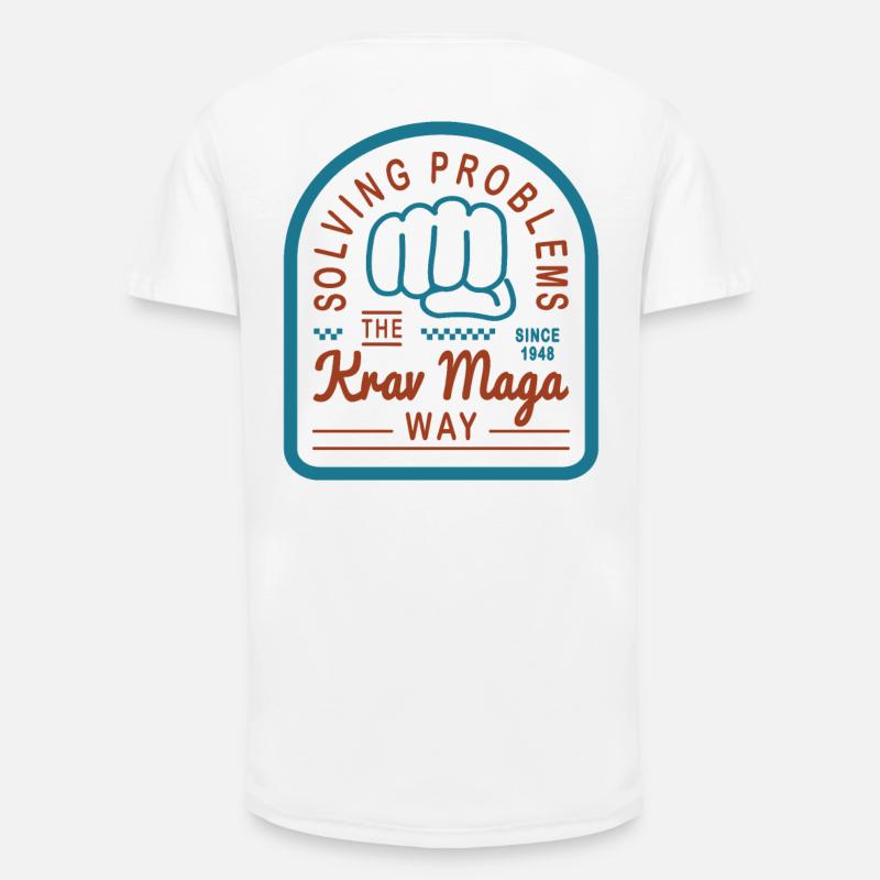 Solving problems the Krav Maga way - Long Fit Männer T-Shirt - Weiß