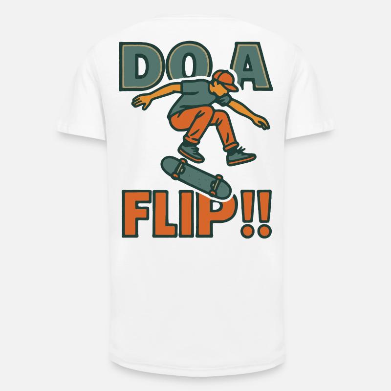 Machen Sie einen Flip DO - Long Fit Männer T-Shirt - Weiß