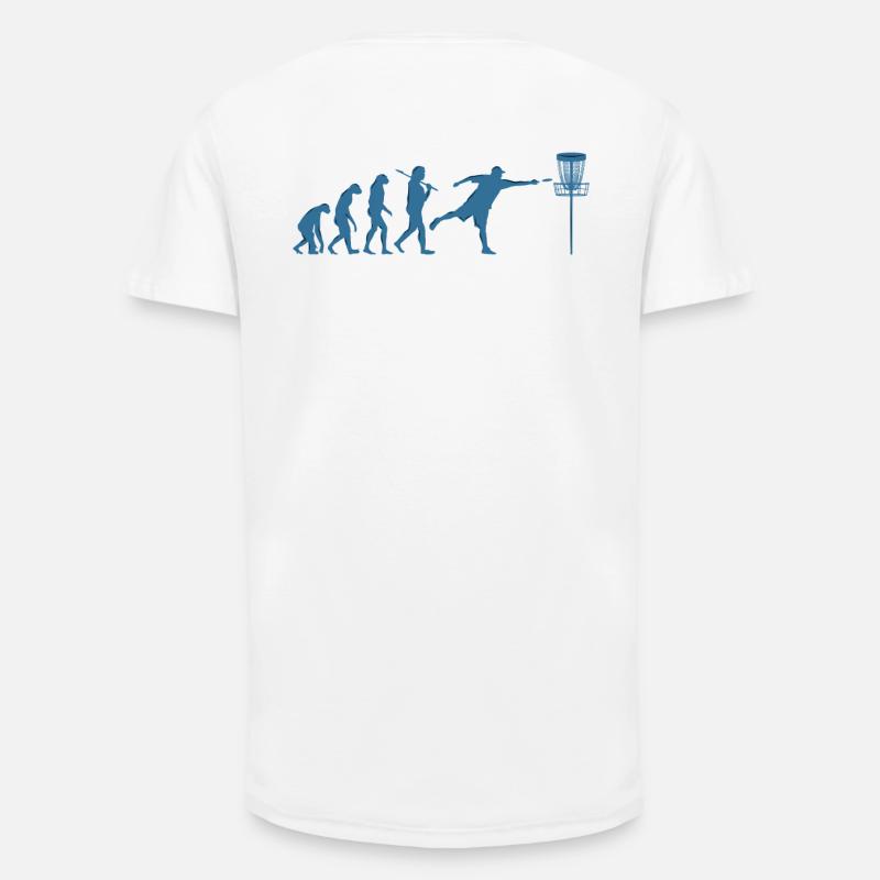 Disc Golf Evolution - Long Fit Männer T-Shirt - Weiß
