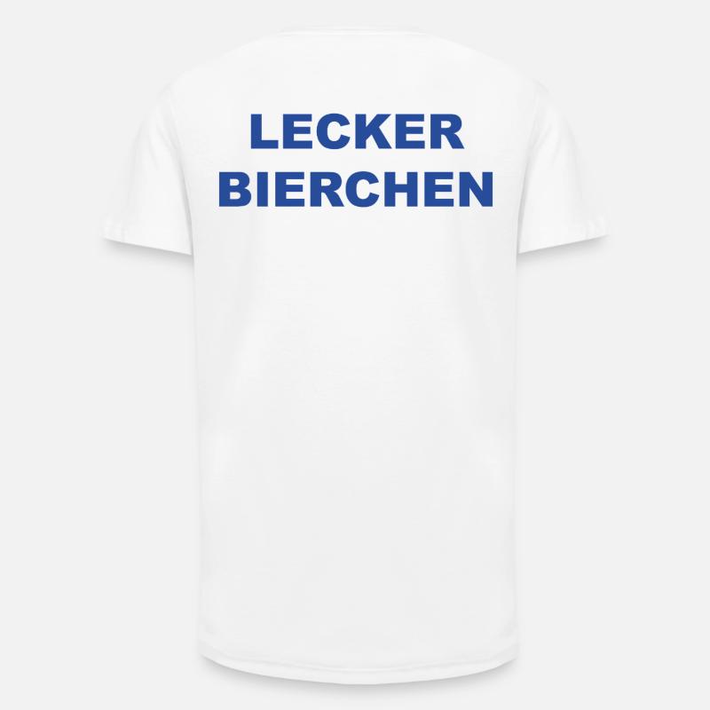 Lecker Bierchen T-Shirt - Long Fit Männer T-Shirt - Weiß