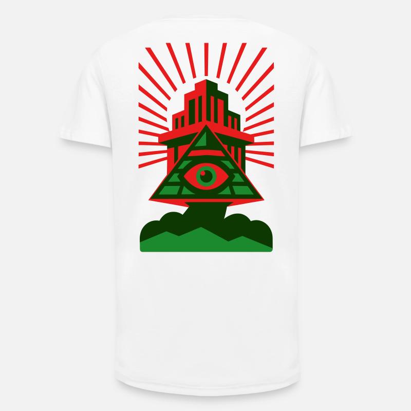 Pyramide Eye Architecture - Long Fit Männer T-Shirt - Weiß