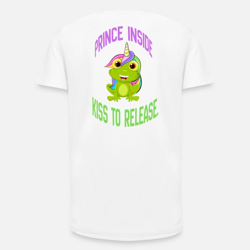 Prince Inside – Kiss to Release - Long Fit Männer T-Shirt - Weiß