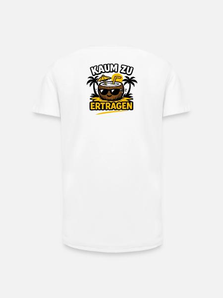Kokosnuss Strandheld  - Long Fit Männer T-Shirt - Weiß