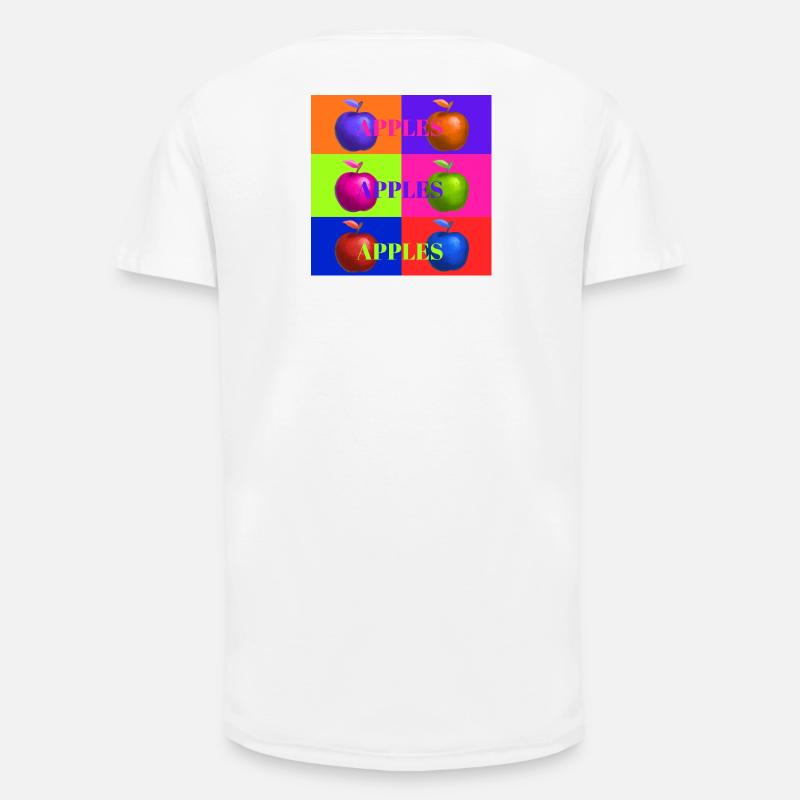 Pop Art Apfel Collage Design - Long Fit Männer T-Shirt - Weiß