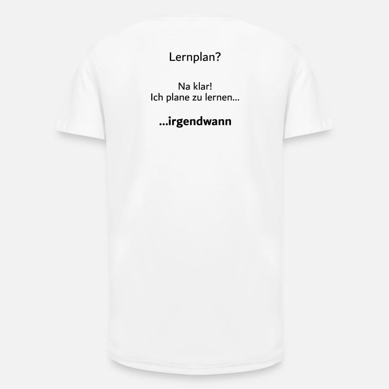 University saying "Learning plan?" Student Gift, Students - Long Fit Men's T-Shirt - white