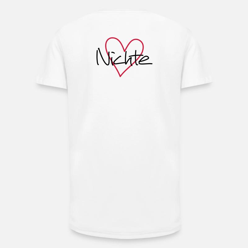Nichte Herz Geschenk Geschenkidee Partnerlook - Long Fit Männer T-Shirt - Weiß