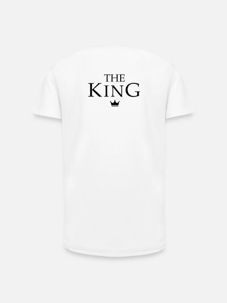 King Queen Partnerlook - Long Fit Männer T-Shirt - Weiß