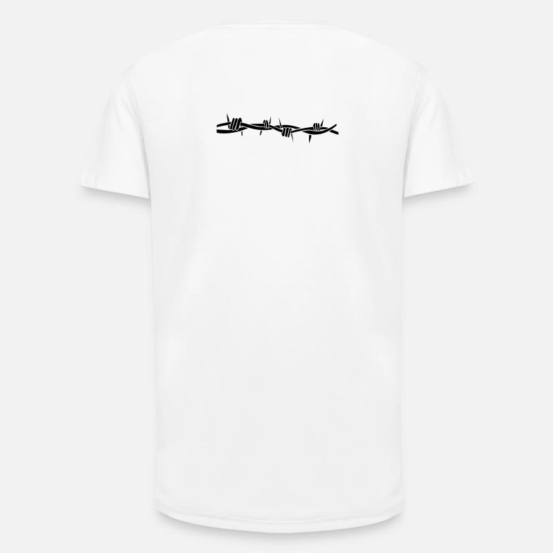 stacheldraht - Long Fit Männer T-Shirt - Weiß