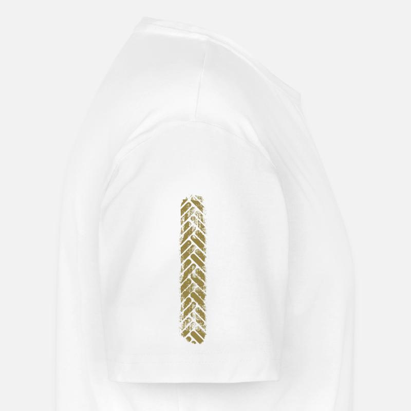 Gold chevron vertical chevron pattern - Long Fit Men's T-Shirt - white