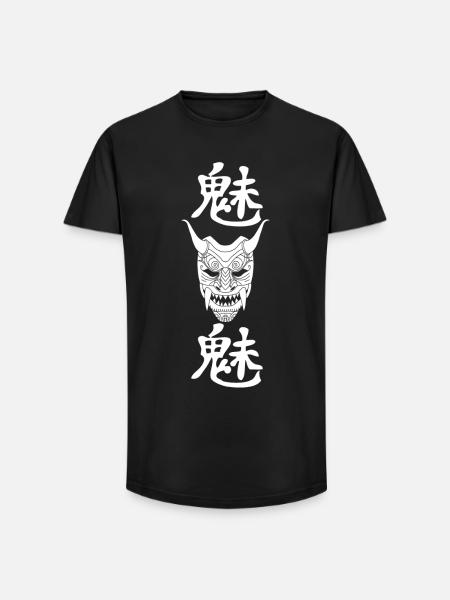Manga white demon - Long Fit Men's T-Shirt - black