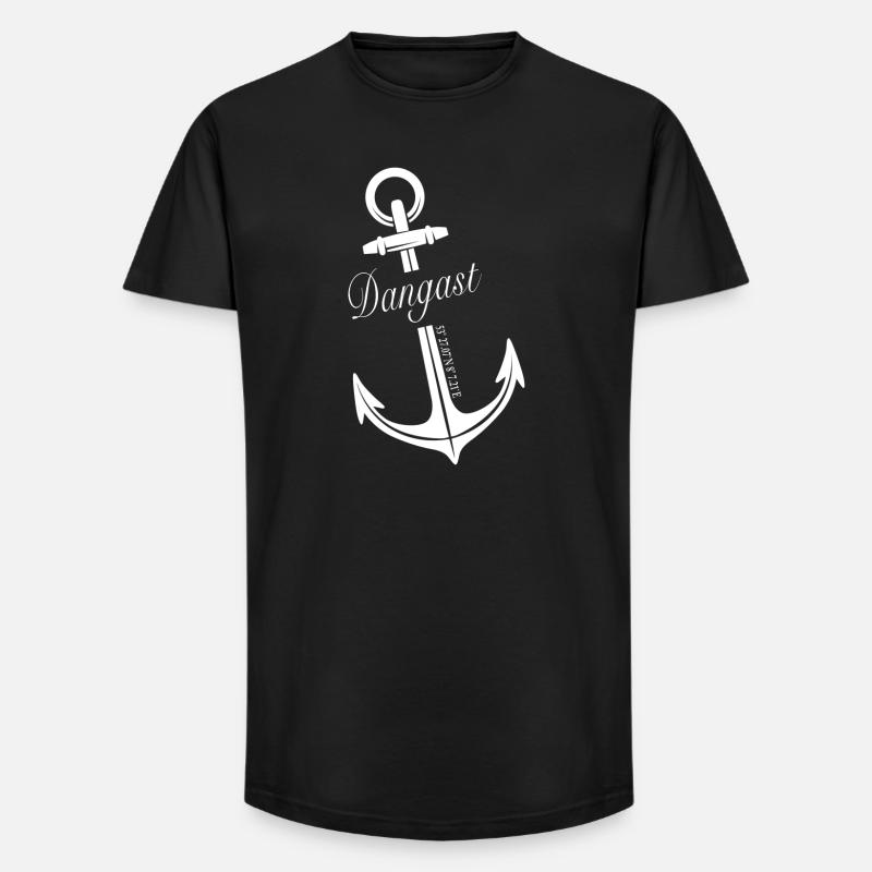 Dangast - Long Fit Männer T-Shirt - Schwarz