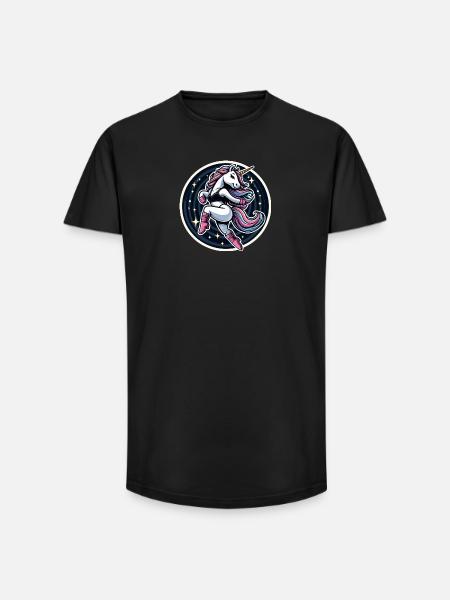 Unicorn Dance - Long Fit Men's T-Shirt - black
