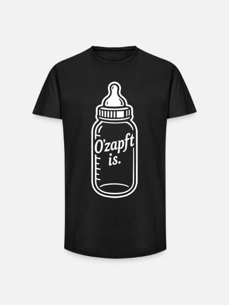 Baby Bottle Drinking Breastfeeding O'zapft is - Long Fit Men's T-Shirt - black