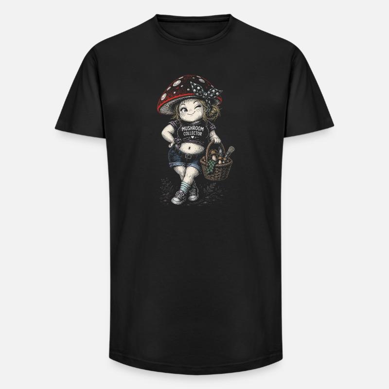 Champignon - T-shirt coupe longue homme - noir