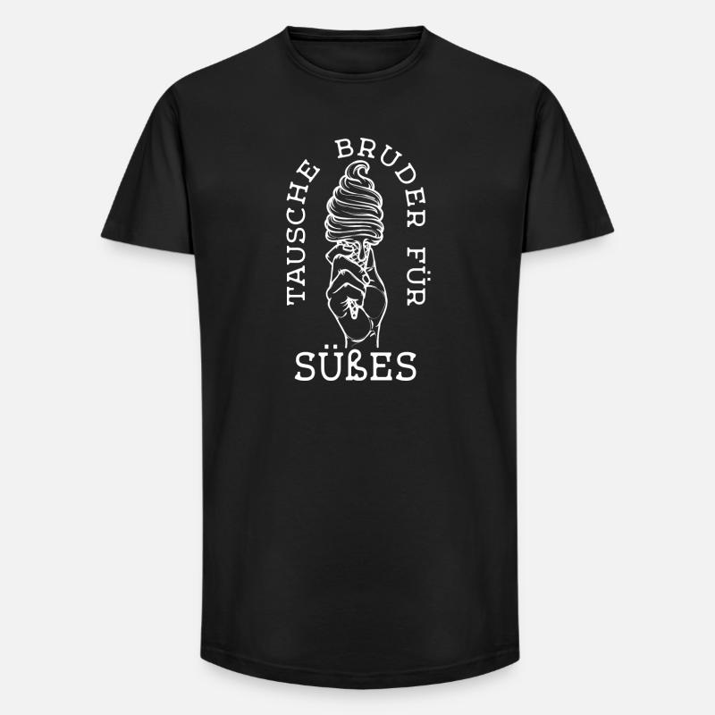 Lustig Süßigkeiten Statement Eis Nachspeise - Long Fit Männer T-Shirt - Schwarz