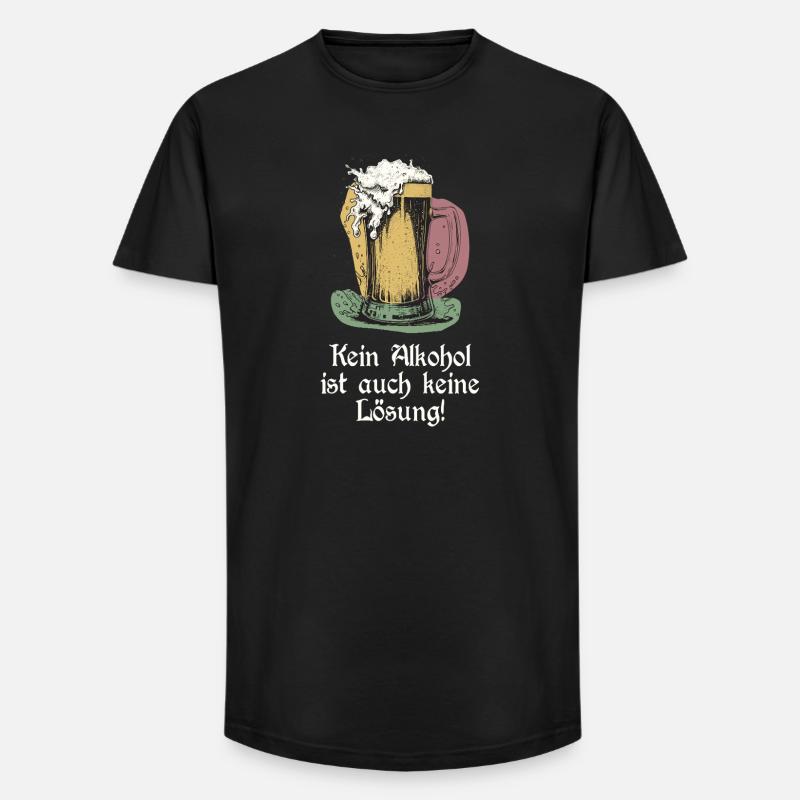 Lustiger Bier Spruch - Long Fit Männer T-Shirt - Schwarz