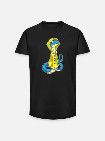 Snake Rain Jacket - Long Fit Men's T-Shirt - black