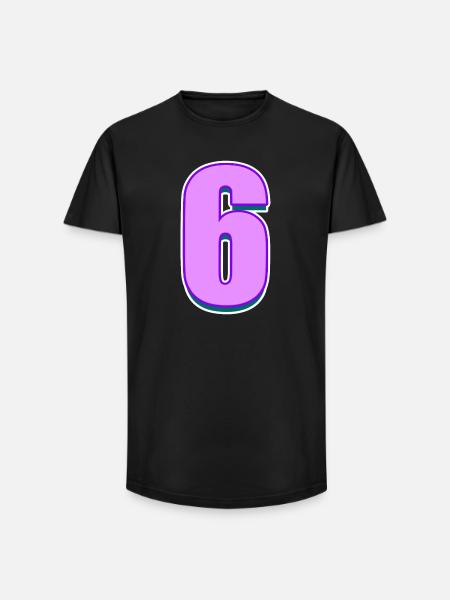 6 - T-shirt coupe longue homme - noir