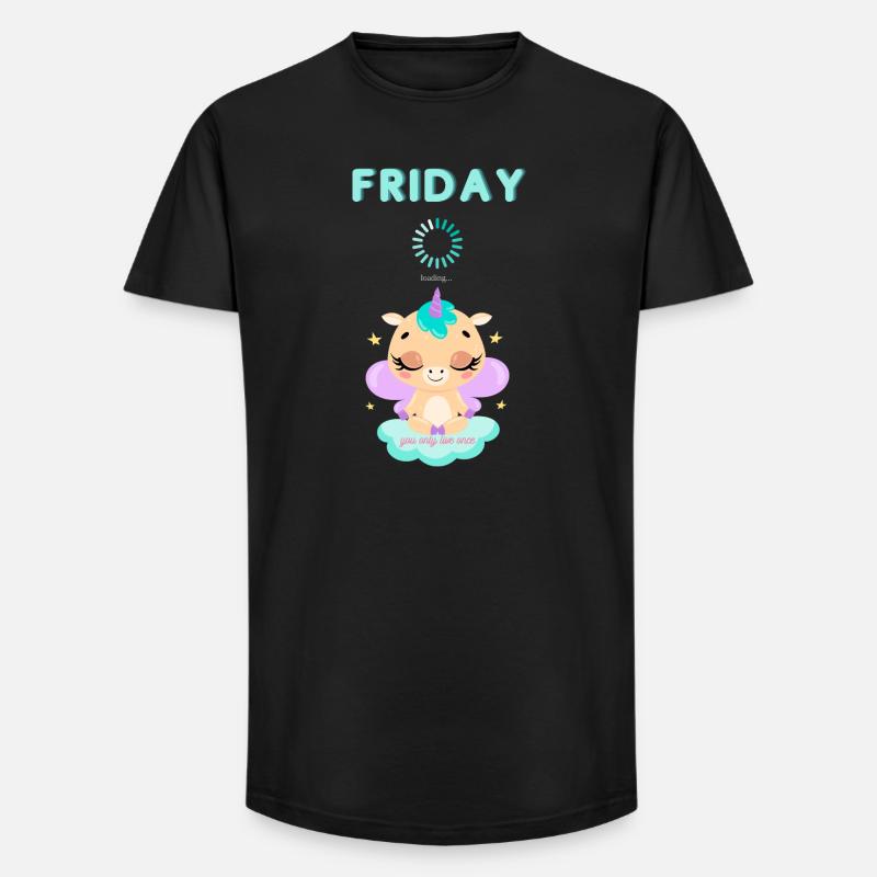 Friday loading, you only live once,Weekend - Long Fit Männer T-Shirt - Schwarz