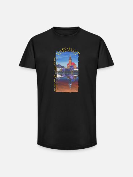 Historisches Dortmunder Hafenamt - Long Fit Männer T-Shirt - Schwarz
