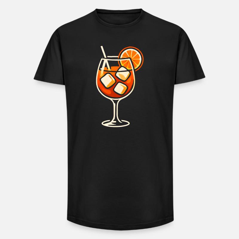 Party Spritz Glas Geschenkidee - Long Fit Männer T-Shirt - Schwarz