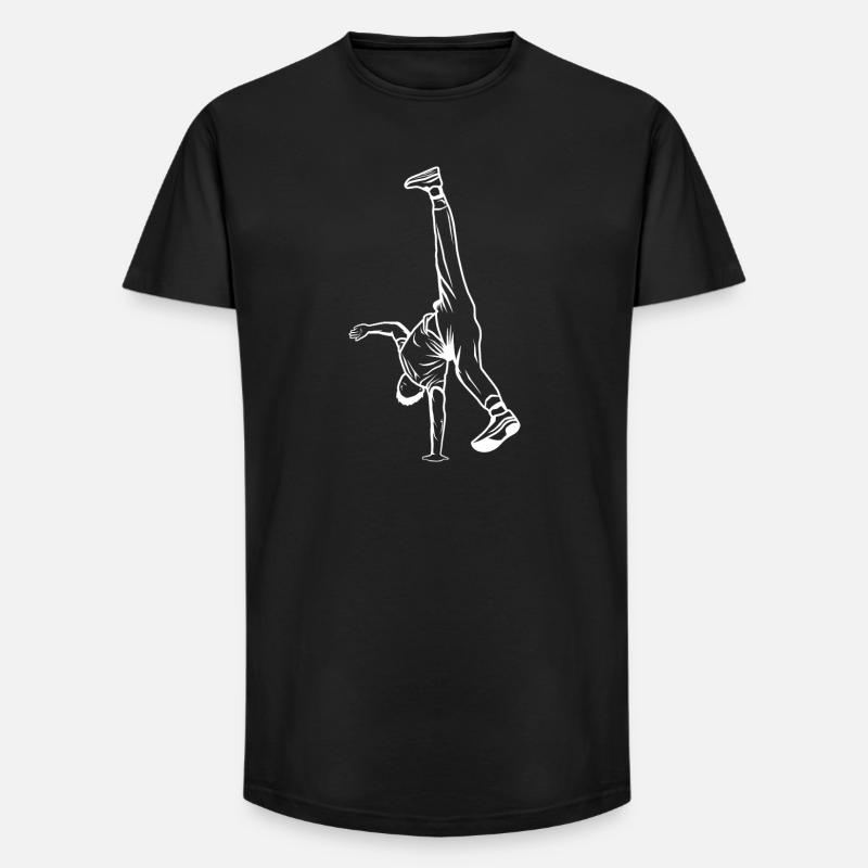 B Boy Tegning - Long fit herre T-shirt - sort