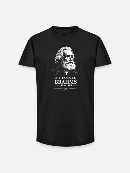 Johannes Brahms Komponist Dirigent Pianist - Long Fit Männer T-Shirt - Schwarz