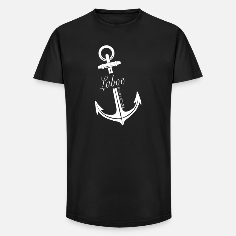 Laboe - Long Fit Männer T-Shirt - Schwarz