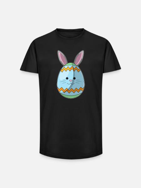 Easter Egg Easter Bunny Ears - Long Fit Men's T-Shirt - black